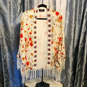 COPY - The Kooples silk beaded Kimono jacket